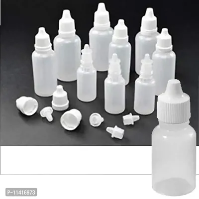 DIY Crafts White Plastic Empty Squeezable Dropper Bottles Eye Liquid Dropper with Caps (Pack Of 10 Pcs, Design No # 2)-thumb0