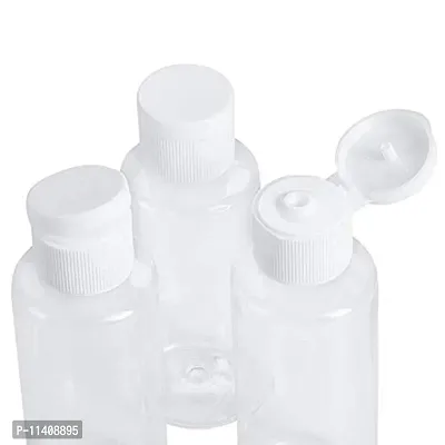 DIY Crafts 2 oz Clear Plastic Empty Bottles Travel Containers with Flip Cap (Pack Of 3 Pcs, Reusable Empty Plastic Bottles)-thumb4