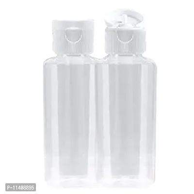 DIY Crafts 2 oz Clear Plastic Empty Bottles Travel Containers with Flip Cap (Pack Of 3 Pcs, Reusable Empty Plastic Bottles)-thumb5
