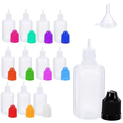 DIY Crafts PE Unicorn Pen Plastic Bottle with Child Resistant Tamper Evident Cap (25 Pack) Random Color Cap