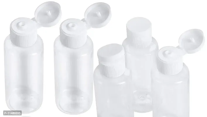 DIY Crafts 2 oz Clear Plastic Empty Bottles Travel Containers with Flip Cap (Pack Of 3 Pcs, Reusable Empty Plastic Bottles)-thumb0