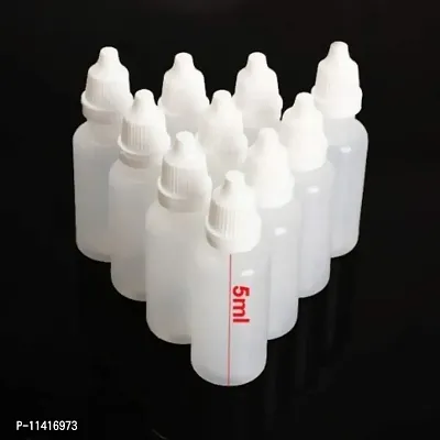 DIY Crafts White Plastic Empty Squeezable Dropper Bottles Eye Liquid Dropper with Caps (Pack Of 10 Pcs, Design No # 2)-thumb2