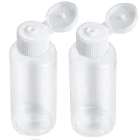 DIY Crafts 2 oz Clear Plastic Empty Bottles Travel Containers with Flip Cap (Pack Of 3 Pcs, Reusable Empty Plastic Bottles)-thumb2