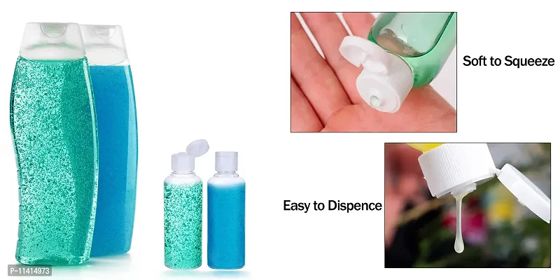 DIY Crafts Plastic Air Flight Travel Bottle Set with Small Funnel (50 ml, Pack of 6) (Design # No 1, Pack Of 6 Pcs)-thumb5