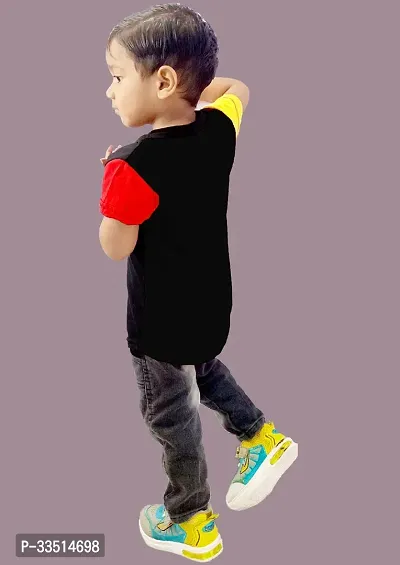 Stylish Black Cotton T-Shirt For Kids-thumb2