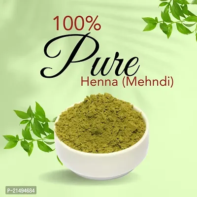 USHBI-Pure Henna Powder (from Rajasthan) 500g for hair and body parts-thumb2