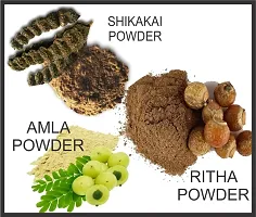 Combo of Amla, Ritha, Shikakai Powder | 100g Each | 100% Pure  Natural | Fresh crops used | Micro fine Texture | For Men  Women 300g-thumb2