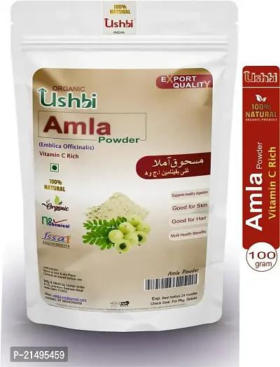 USHBI?Amla + Methi Powder | Combo of 2 |100g each | For Hair Care | damaged hair | moisturizing |hair nourishing|Hair shining | No chemial Only Pure  Natural | 200 Gram-thumb2