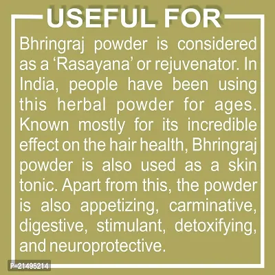 USHBI Bhiringraj + Jatamansi Root Powder| Combo of 2 |100g each |For damaged hair|Hair Growth Rejuvenator |Hair Strenth  volumization |No chemial Only Pure  Natural | 200g-thumb3