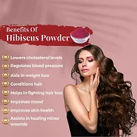 USHBI 100% Pure  Natural Jatamansi Root Powder (100G) And Hibiscus Powder For All Types of Hair Pack | Face Pack (100G)-thumb3