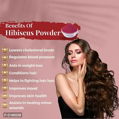 USHBI 100% Pure  Natural Jatamansi Root Powder (100G) And Hibiscus Powder For All Types of Hair Pack | Face Pack (100G)-thumb4