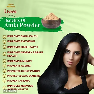 USHBI?Amla + Reetha Powder | Combo of 2 |100g each | For Hair Care |For damaged hair | Anti dullness | No chemial Only Pure  Natural | 200 Gram-thumb4