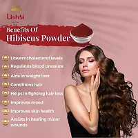 USHBI Jatamansi Root + Hibiscus Powder| Combo of 2 |100g each |For damaged hair|Hair Growth Rejuvenator |Hair Strenth  volumization |No chemial Only Pure  Natural | 200g-thumb4