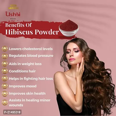 USHBI Jatamansi Root + Hibiscus Powder| Combo of 2 |100g each |For damaged hair|Hair Growth Rejuvenator |Hair Strenth  volumization |No chemial Only Pure  Natural | 200g-thumb5