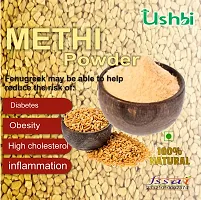 USHBI?Shikakai + Methi Powder | Combo of 2 |100g each | For Hair Care | damaged hair | moisturizing |hair nourishing|Hair shining | No chemial Only Pure  Natural | 200 Gram-thumb1