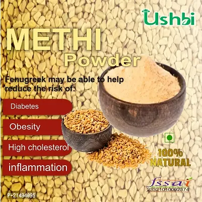 USHBI?Shikakai + Methi Powder | Combo of 2 |100g each | For Hair Care | damaged hair | moisturizing |hair nourishing|Hair shining | No chemial Only Pure  Natural | 200 Gram-thumb2