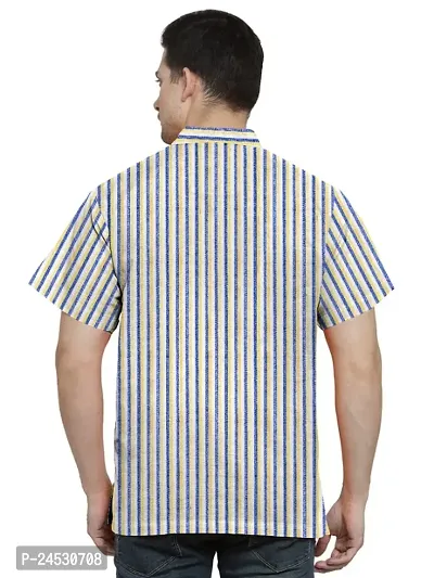 Classic Khadi Kurtas Trendy Stripes Short Kurtas for Men-thumb2