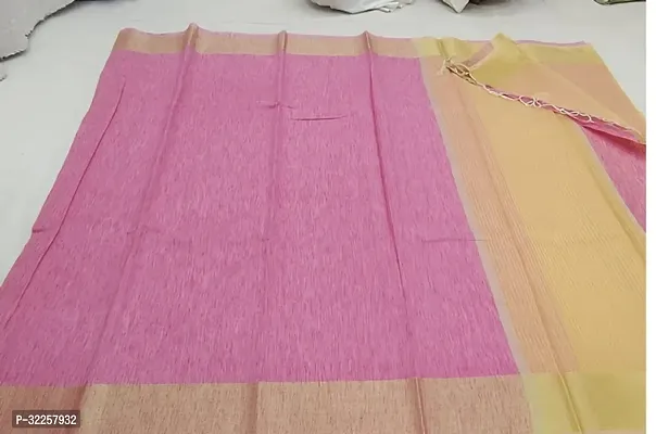 Stylish Art Silk Pink Textured Saree with Blouse piece For Women-thumb2