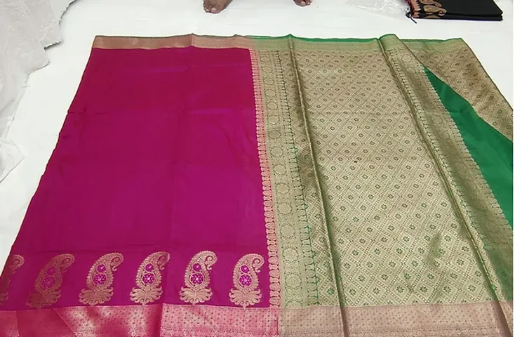 New In Art Silk Saree with Blouse piece 