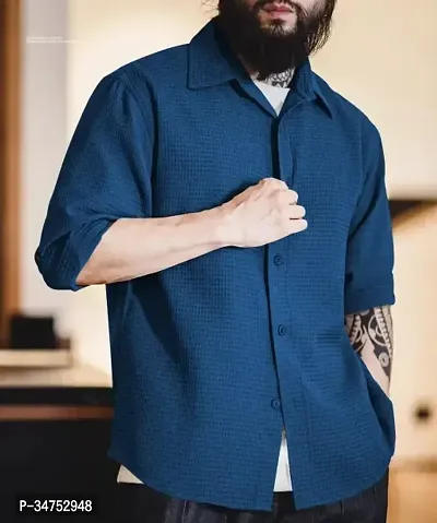 Stylish Cotton Regular Fit Shirt For Men-thumb0