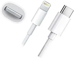 BHAJANLAL GREENERY Type C USB to Lightening, Fast Charging and Data Sync Compatible for iPhones USB Cable - 1 Metre (White)-thumb2