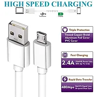 SPR USB-B Type Cable for Vivo V7 Plus USB Cable | Micro USB Data Cable | Sync Quick Fast Charging Cable | Charger Cable | Android V8 Cable (4 Amp, 1.2 Meter, WM, White)-thumb2