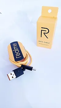 SPR Charging  Data USB-B Type Cable For Realme 3i Original USB Cable | Micro USB Data Cable | Sync Quick Fast Charging Cable | Charger Cable | Android V8 Cable (4 Amp, 1 Meter,SC,WHT1, YELLOW)-thumb1