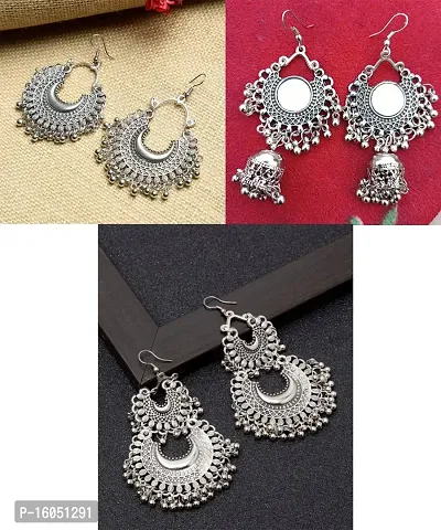 Beautiful Handmade Antique Oxidised Earring Combo of fashion jewellery for woman and girls-thumb0