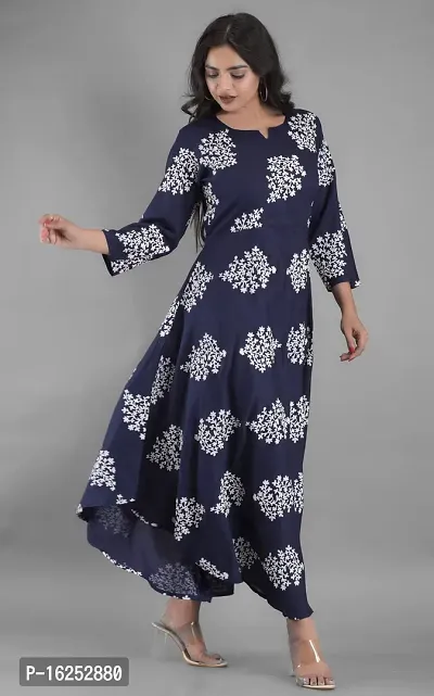 Surva Cart Women's Printed Ethnic Wear Gown for Party, Wedding-thumb3