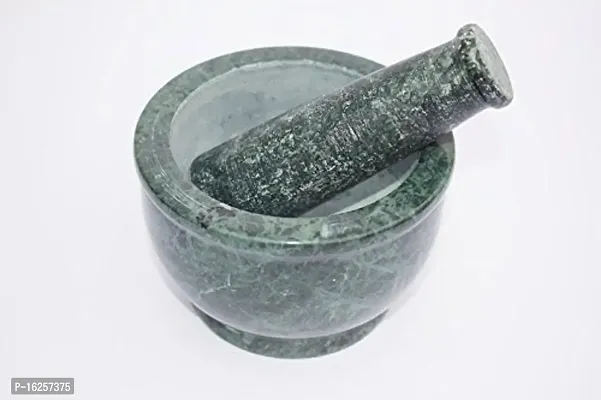 Surva Cart Handmade Granite Stone Bowl Shape Mortal Pestle Hamam Dasta Crusher