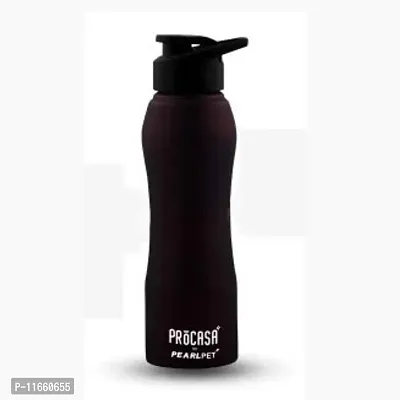 PEARLPET PROCASA 750 Ml, S.S. Black, Sportskool Slim 15/1 Steel Water Bottle,