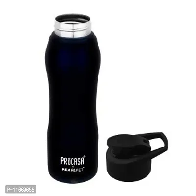 PEARLPET PROCASA 750 Ml, S.S. Black, Sportskool Slim 15/1 Steel Water Bottle,-thumb3