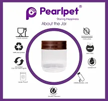 PEARLPET Modedge Plastic Jar Airtight Stackable Container for Kitchen Storage with Spoon, Set of 2 Pieces , Brown, 1800 ML-thumb4