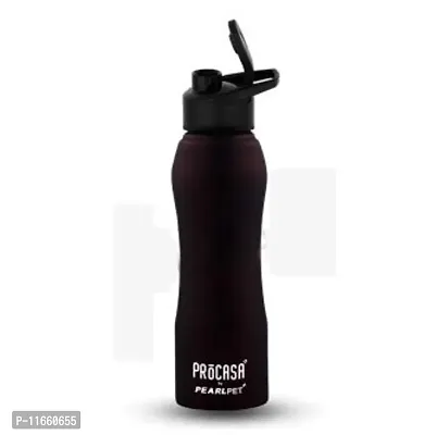 PEARLPET PROCASA 750 Ml, S.S. Black, Sportskool Slim 15/1 Steel Water Bottle,-thumb2