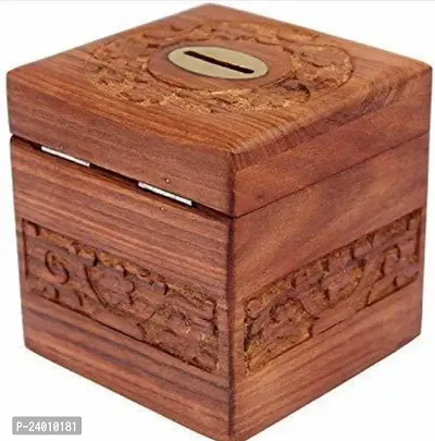 Wooden Beautiful And Useful Money Box Money Bank Cash Bank Cash Box