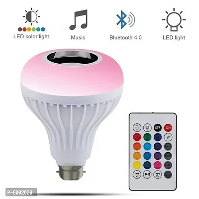 Bluetooth Multi Colored Led Speaker Bulb with Remote Control