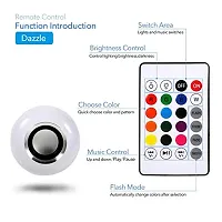 Bluetooth Multi Colored Led Speaker Bulb with Remote Control-thumb1
