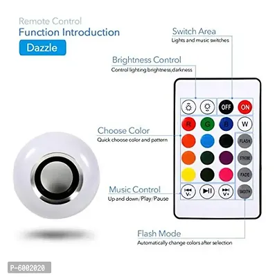 Bluetooth Multi Colored Led Speaker Bulb with Remote Control-thumb2