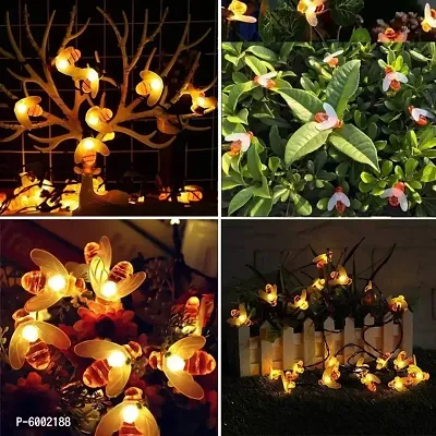 20 LED Honey Bee Copper Wire String Lights for home, birthday, garden festive outdoor Decorations(Warm White)-thumb5