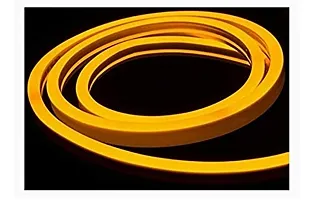 LED Strip Neon Silicone Rope Light , Water Proof IP65, Indoor and Outdoor LED Flexible Strip Light with 12V Adapter for Diwali and Christmas Home and Office Decoration 5Metre(Yellow)-thumb2