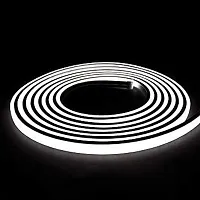 LED Strip Neon Silicone Rope Light , Water Proof IP65, Indoor and Outdoor LED Flexible Strip Light with 12V Adapter for Diwali and Christmas Home and Office Decoration 5Metre(White)-thumb3