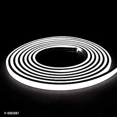 LED Strip Neon Silicone Rope Light , Water Proof IP65, Indoor and Outdoor LED Flexible Strip Light with 12V Adapter for Diwali and Christmas Home and Office Decoration 5Metre(White)-thumb4