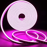 LED Strip Neon Silicone Rope Light , Water Proof IP65, Indoor and Outdoor LED Flexible Strip Light with 12V Adapter for Diwali and Christmas Home and Office Decoration 5Metre(Pink)-thumb1