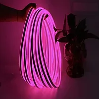 LED Strip Neon Silicone Rope Light , Water Proof IP65, Indoor and Outdoor LED Flexible Strip Light with 12V Adapter for Diwali and Christmas Home and Office Decoration 5Metre(Pink)-thumb3