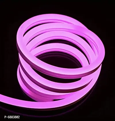 LED Strip Neon Silicone Rope Light , Water Proof IP65, Indoor and Outdoor LED Flexible Strip Light with 12V Adapter for Diwali and Christmas Home and Office Decoration 5Metre(Pink)-thumb3