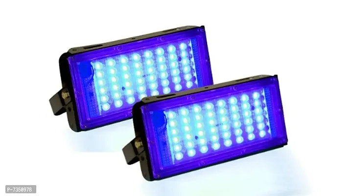 Ultra Slim Series IP65 Metal LED Outdoor Waterproof Brick Flood Light, 50W (Pack of 2, Color: Blue)
