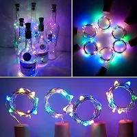 Wine Bottle Cork Lights Copper Wire String Lights for Home Decoration (Pack of 2, Multi- Colored)-thumb1