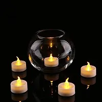 Flameless and Smokeless e-Led Tea Light Candles Battery Powered with high Brightness , Set of 6-thumb3