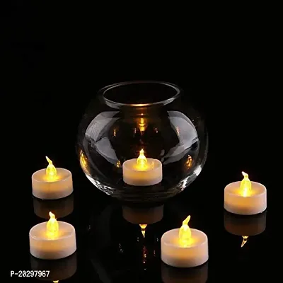 Flameless and Smokeless e-Led Tea Light Candles Battery Powered with high Brightness , Set of 6-thumb4