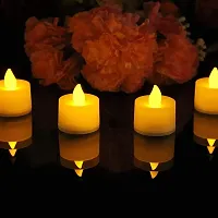 Flameless and Smokeless e-Led Tea Light Candles Battery Powered with high Brightness , Set of 6-thumb1